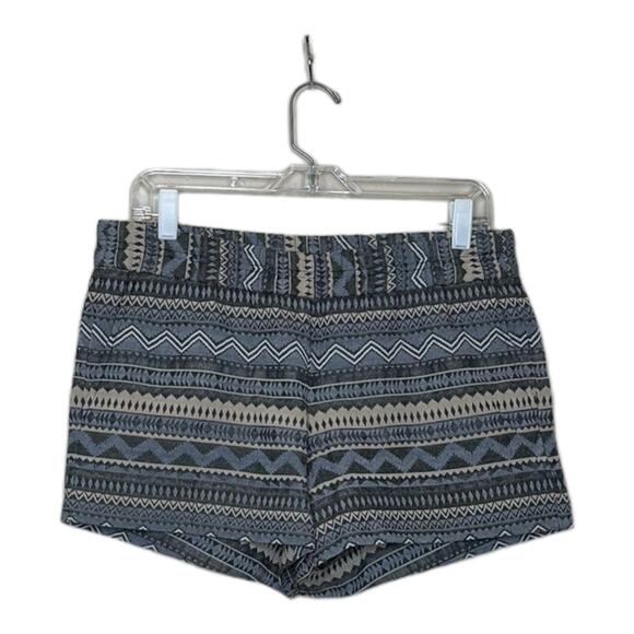 J.CREW Blue-Gray Tribal Print Pockets Pull On Shorts size 8 - Picture 1 of 10